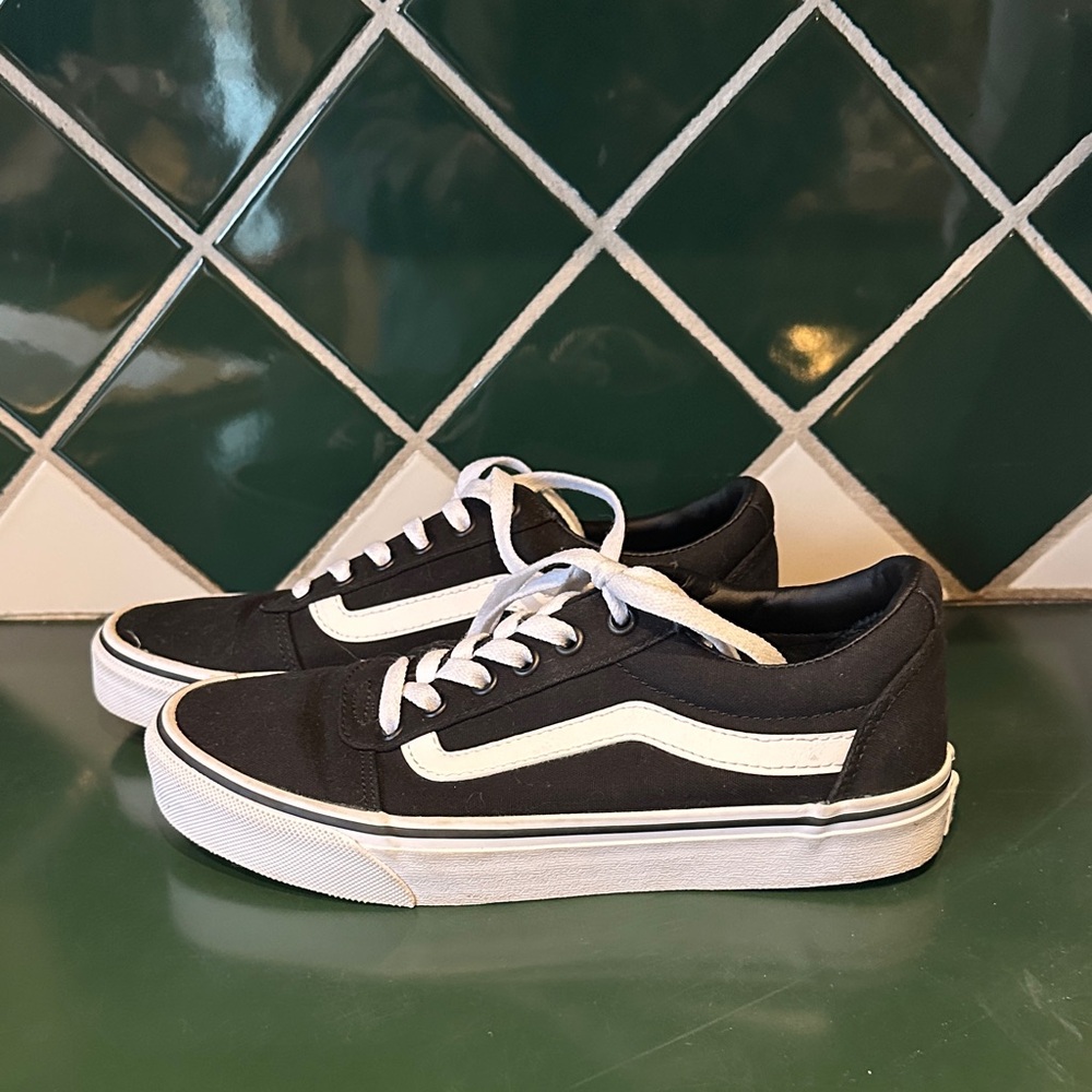 Vans Black and White Low-Top Sneakers